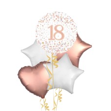 Happy 18th Birthday Rose Gold Balloon Bouquet